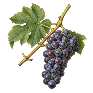 Aleatico grape cluster
