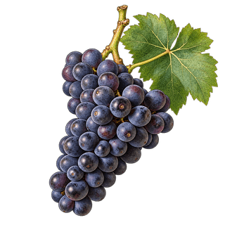Alicante Bouschet grape cluster