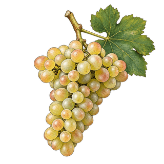 Aragnan blanc grape cluster