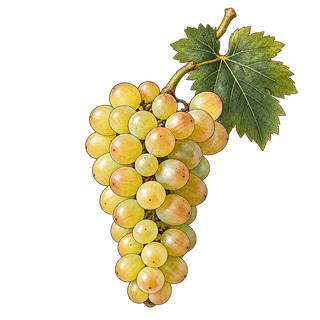 Assyrtiko grape cluster