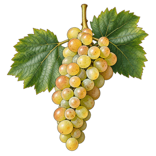 Auxerrois Blanc grape cluster