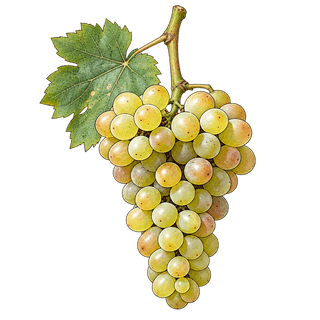 Bacchus Weiss grape cluster