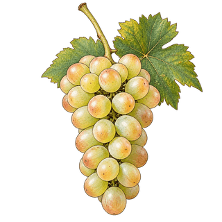Baco Blanc grape cluster