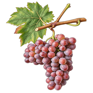 Barbaroux grape cluster