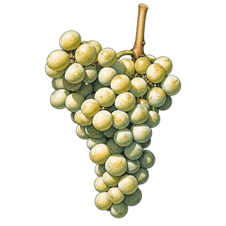 Bellone grape cluster