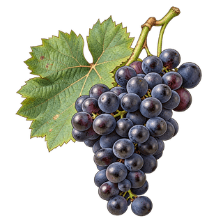 Béquignol noir grape cluster