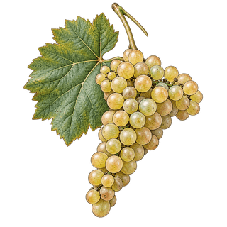 Bombino Bianco grape cluster