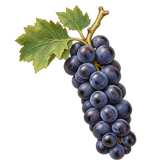 Bombino Nero grape cluster