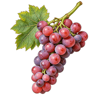 Cardinal grape cluster