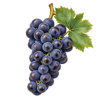 Chambourcin grape cluster