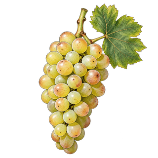 Chasselas grape cluster