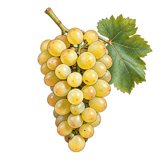 Chenin blanc grape cluster