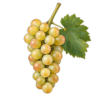 Colombard grape cluster