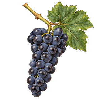Cynthiana grape cluster