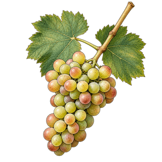 Donzelinho branco grape cluster
