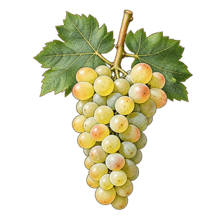 Elbling grape cluster