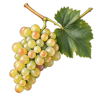 Fiano grape cluster