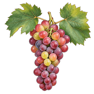 Flame Seedless grape cluster