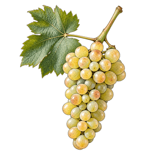 Goldriesling grape cluster