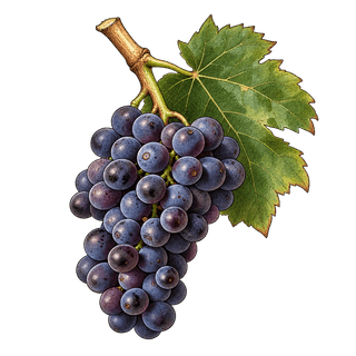 Grenache grape cluster
