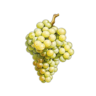 Grillo grape cluster