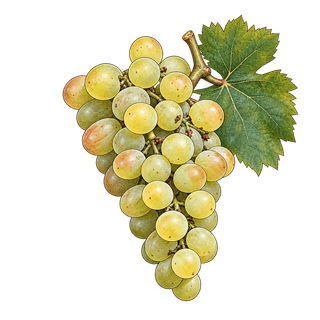 Grüner Veltliner grape cluster