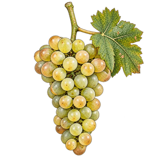 Hondarrabi Zuri grape cluster