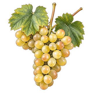 Moscato Giallo grape cluster