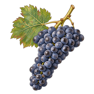 Perricone grape cluster