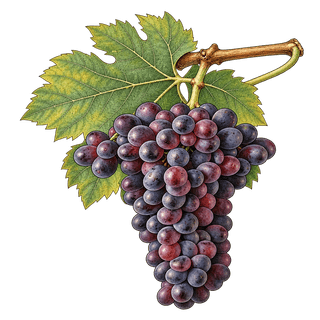Pineau d'Aunis grape cluster
