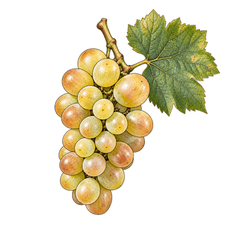 Ribolla Gialla grape cluster
