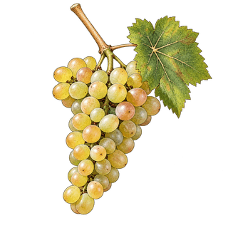 Rkatsiteli grape cluster
