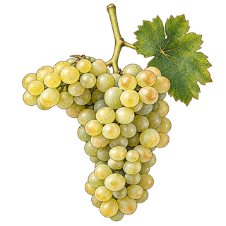 Sauvignon vert grape cluster