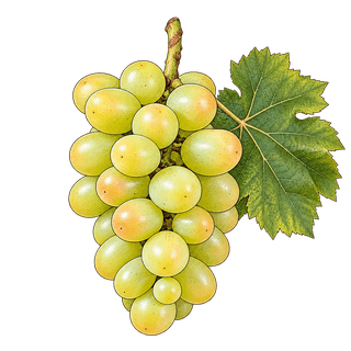 Shine Muscat grape cluster