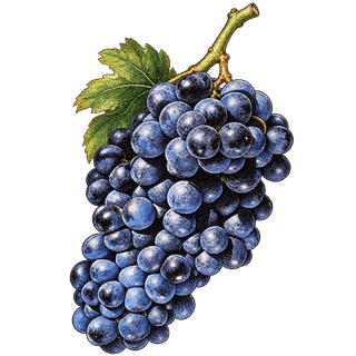 Tannat grape cluster