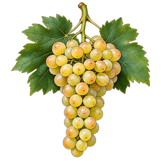 Trebbiano grape cluster