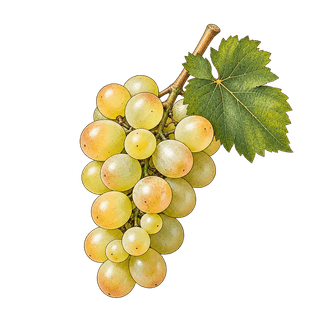 Verdejo grape cluster