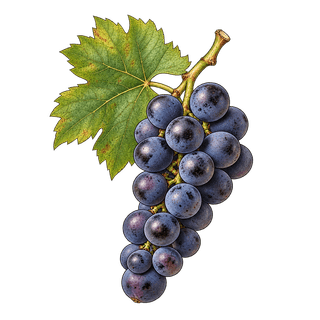 Vespolina grape cluster