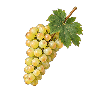 Vidal Blanc grape cluster