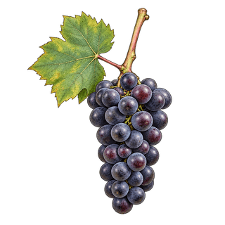 Vitis riparia grape cluster
